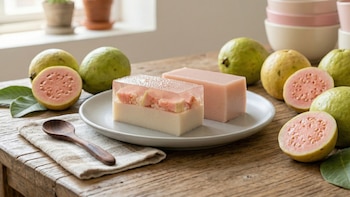 gelatina de arroz y guayaba