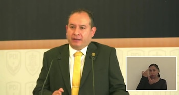 "Se cumplimentaron órdenes de aprehensión precisamente por el homicidio de Hipólito Mora como autores materiales", precisó el funcionario. Créditos: Captura de pantalla de redes sociales