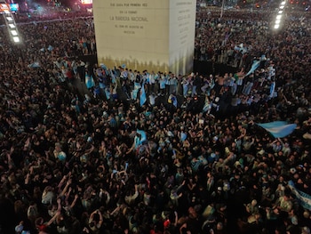 Festejos Argentina Inglaterra en el Mundial 2026 - Drone - Obelisco