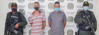 Imagen de una captura que hizo el Gaula de la Policía en 2021 a integrantes de "los primos" en Antioquia - crédito Gaula de la Policía