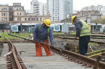 Obras en el tren Sarmiento Trenes Argentinos
