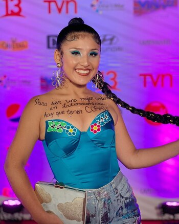 Milena Warthon en la alfombra