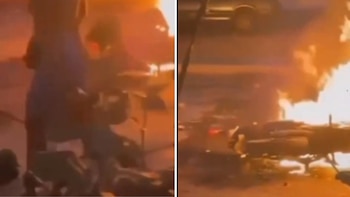 Vecinos le prendieron fuego a la moto de policías que acudieron por una denuncia de exceso de ruido: “Fueron recibidos de manera violenta”