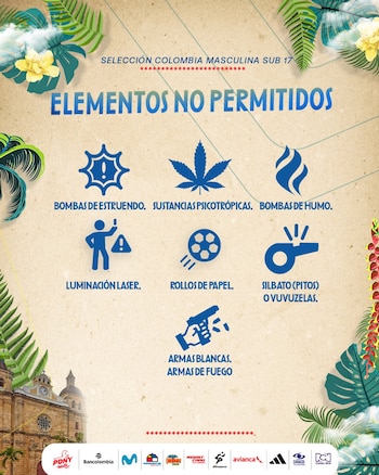 Estas son las recomendaciones para el público que estará en el estadio Jaime Morón-crédito @FCFSeleccionCol/X