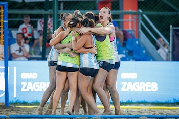 Argentina conquistó el primer Mundial absoluto en beach handball femenino (@CAHandball)