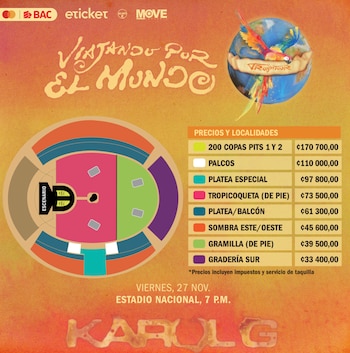 Precios oficiales concierto Karo G en Costa Rica. Créditos: Move Concerts