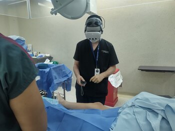 Con las gafas conectadas dos