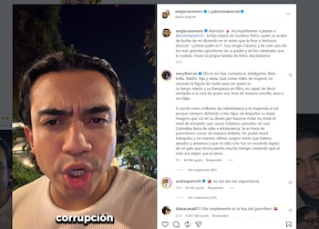 Mary Luz Herrán, madre de Andrea Petro y exesposa del presidente Gustavo Petro, intervino en la discusión para defender a su hija - crédito @sergiocaceresro - @marylherran/Instagram