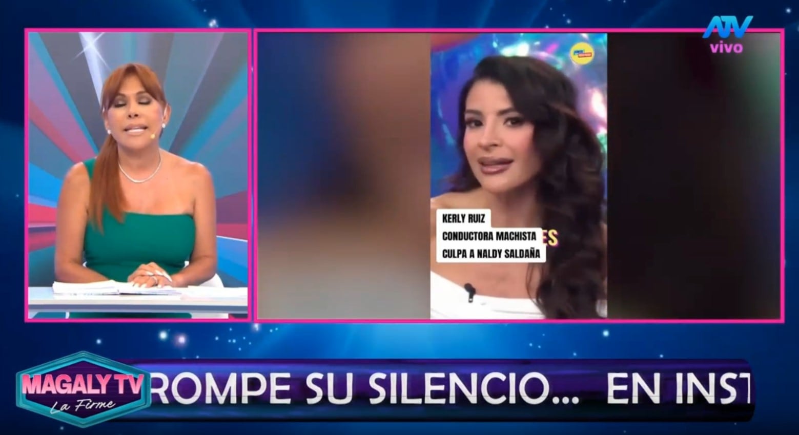Kerly Ruiz llama “amante despechada” a Naldy Saldaña y Magaly Medina responde: “Increíble ver esto”. Captura: Magaly TV La Firme.