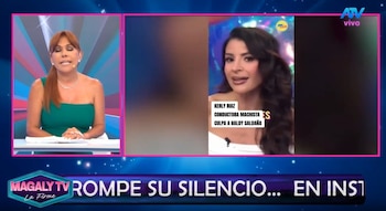 Kerly Ruiz llama “amante despechada” a Naldy Saldaña y Magaly Medina responde: “Increíble ver esto”. Captura: Magaly TV La Firme.