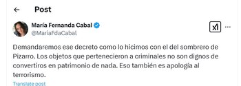 María Fernanda Cabal contestó a