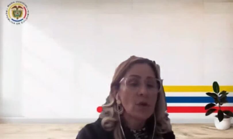 La jueza Sandra Liliana Heredia aceptó como pruebas interceptaciones que se realizaron por equivocación - crédito captura de pantalla audiencia CSJ