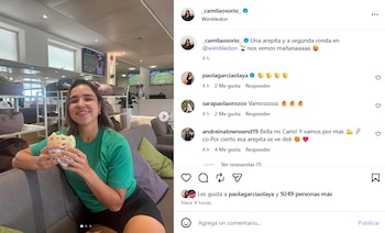 Camila Osorio celebró su victoria en primera ronda del Abierto de Wimbledon con una publicación en sus redes sociales - crédito @_camilaosorio_/Instagram