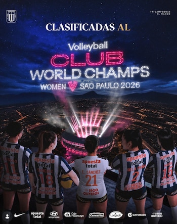 La publicación de Alianza Lima tras confirmación en el Mundial de Clubes de Vóley 2026.