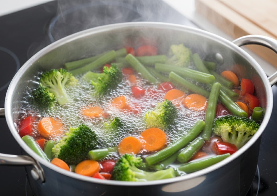 Cocinar las verduras al vapor ayuda a preservar nutrientes que pueden perderse al hervirlas en abundante agua (Imagen Ilustrativa Infobae)