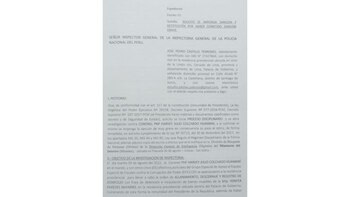 Solicitud de sanción y destitución