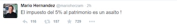 El empresario Mario Hernández criticó