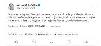 Uribe sugiere cerrar el Banco