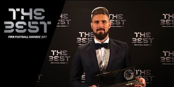 El gol de escorpión le hizo ganar a Giroud el Premio Puskás de la FIFA en 2018 (YouTube/FIFA)