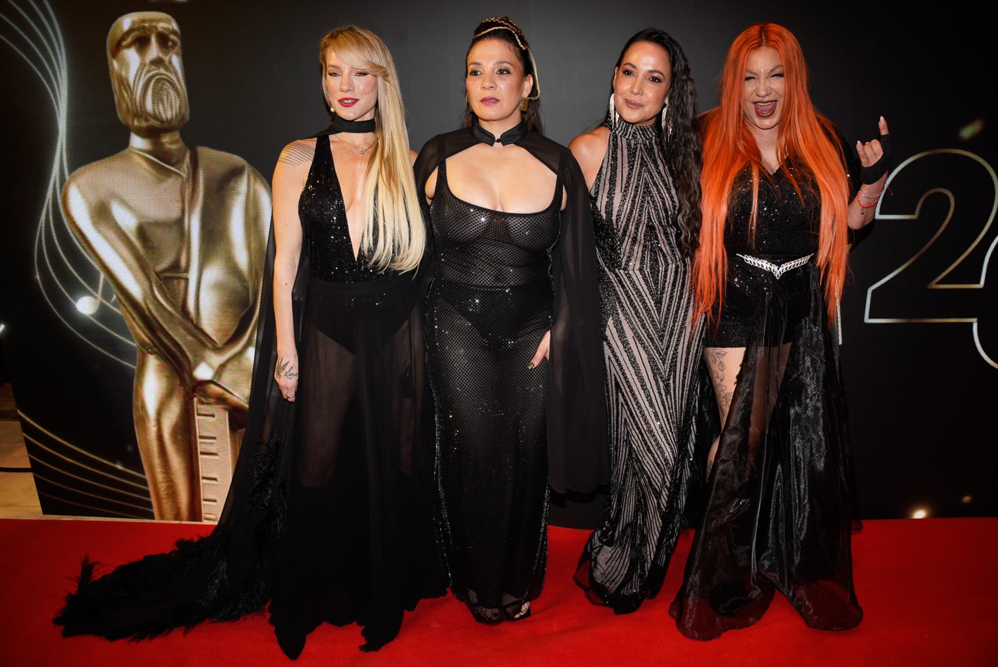 El grupo Bandana en la alfombra roja de los premios Martín Fierro de la Música 2026 (RSFotos)