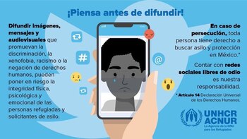 Discriminación en redes sociales (ACNUR)
