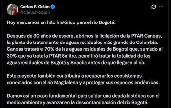 Río Bogotá ( - crédito @CarlosFGalan - X)