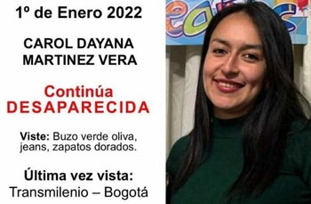 Cartel en el que se reportada la desaparición de Carol Martínez. Foto: cortesía