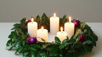 Encender velas de colores en