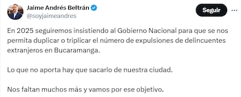 Jaime Andrés Beltrán hizo nueva
