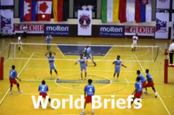 A disable Cambodian volleyball team