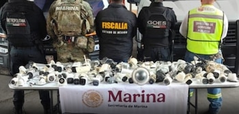 En marzo se llevó acabo otromoperativo donde se encontraron 73 cámaras operadas por el crimen Foto: Marina