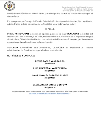 Consejo de Estado - Luis Gilberto Murillo