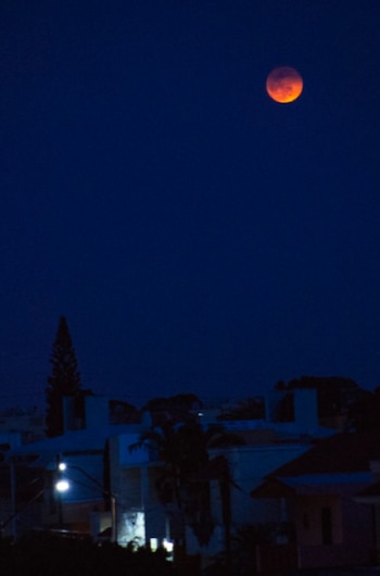Superluna rosa desde Tampico, Tamaulipas