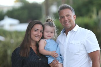 Con su esposa Belén Pérez