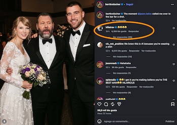 Travis Kelce reaccionó a la foto del comediante Bert Keischer
(Créditos: Instragram/bertkreischer)