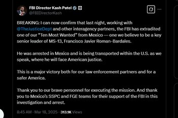 Kash Patel, director del FBI,