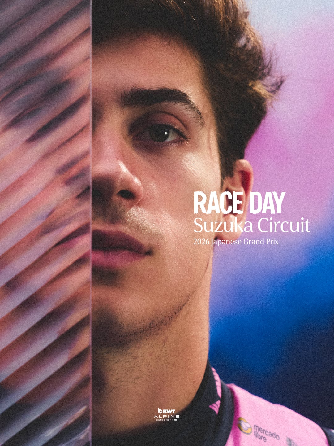 Franco Colapinto en el afiche de Alpine