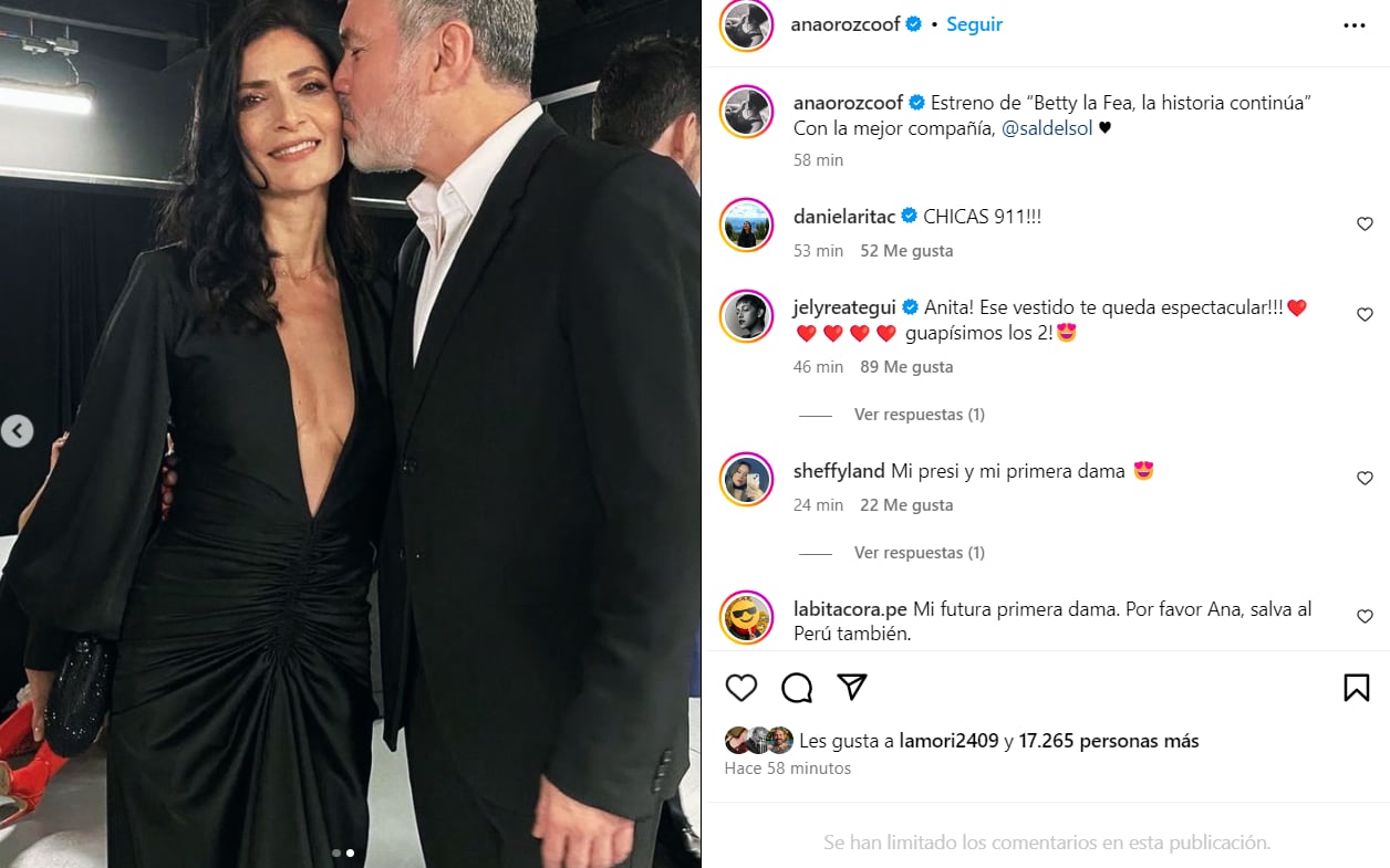 Ana María Orozco agradeció a Salvador del Solar por compartir el estreno de