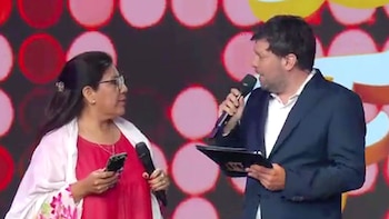 La profesora de matemáticas se