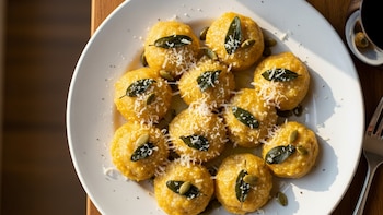 Receta de sorrentinos de calabaza asada, rápida y fácil