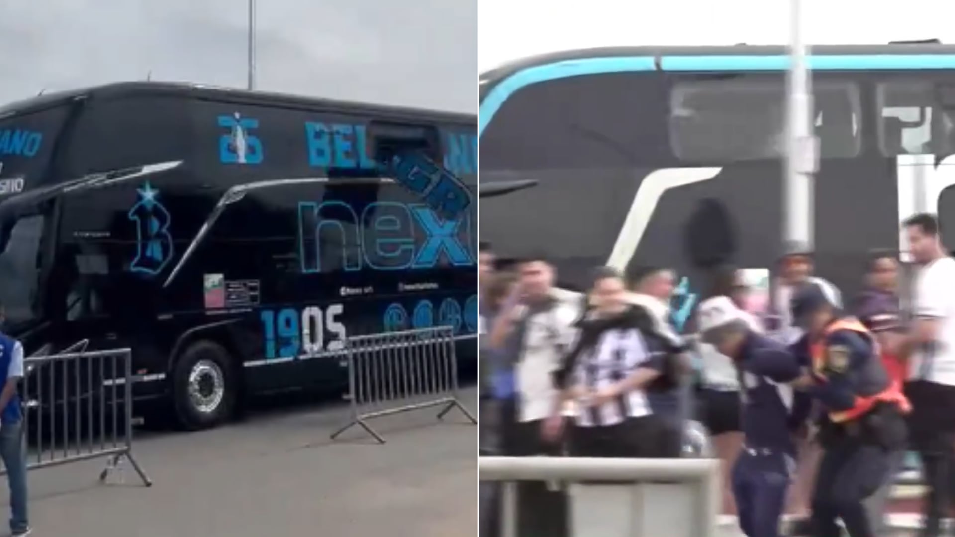 El micro de Belgrano fue atacado antes del clásico con Talleres