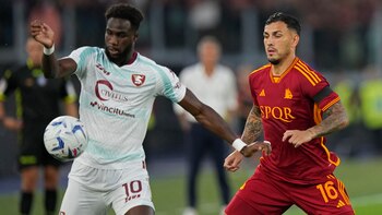 La asistencia de Leandro Paredes en su debut en la Roma, que empató ante Salernitana