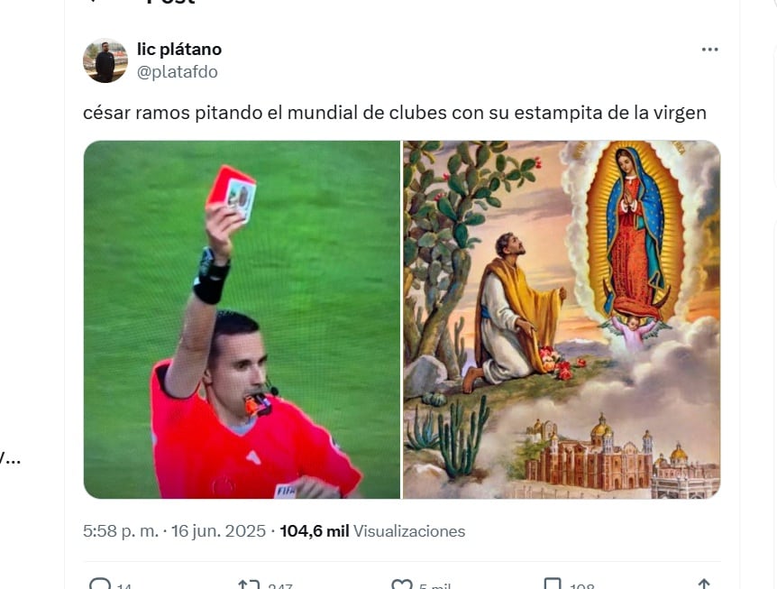 Afición mexicana se burla de César Arturo Ramos (X/ @platafdo)