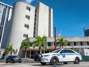 Vista de la corte de