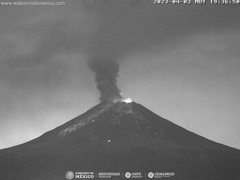 Popocatépetl, Estado de México, actividad volcánica