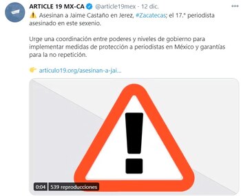 (Foto: ART.19/TWITTER)