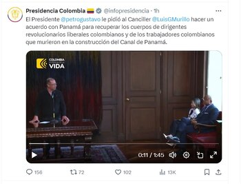 Presidente Petro le pidió al