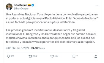 Duque aseguró que el Gobierno