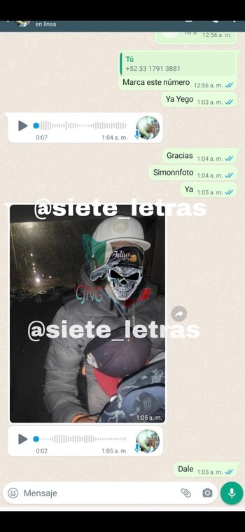 Uno de los jóvenes reclutados.