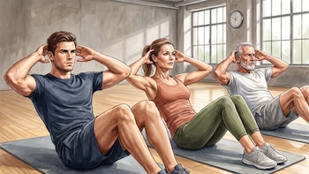 Cuántos abdominales por minuto se deben hacer según la edad y qué mide de verdad esta prueba?